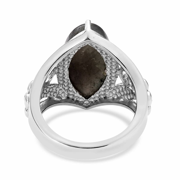 Malagasy Labradorite 7.30 ctw Solitaire Ring - Picture 6 of 8